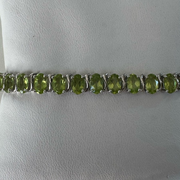 Vintage Jewelry - 925 Peridot Tennis Bracelet